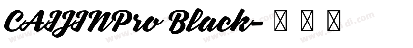 CAIJINPro Black字体转换 CAIJINPro Black字体转换